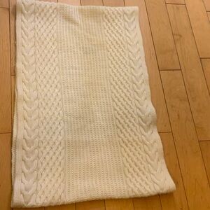 Cream Cable Knit Wide Infinity Scarf